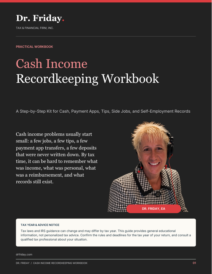 Cash Income Recordkeeping Workbook cover