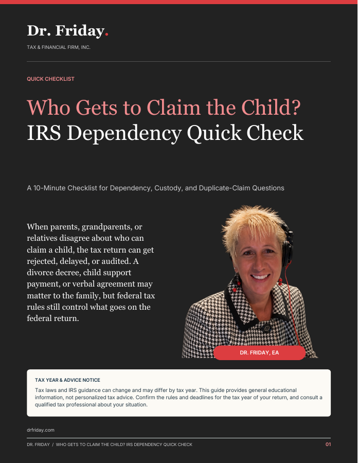 Who Gets to Claim the Child? IRS Dependency Quick Check cover